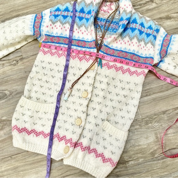 SOLD⭐️RARE Artisan HANDCRAFTED granny sweater-Navajo/NORDIC/Aztec/Pendleton vibe - Picture 16 of 16